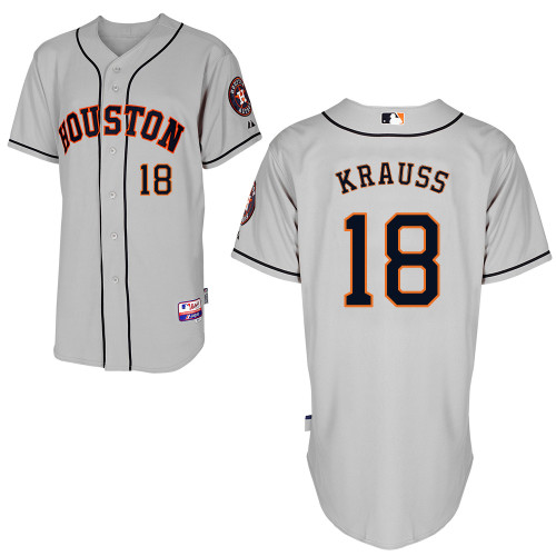 Marc Krauss #18 mlb Jersey-Houston Astros Women's Authentic Road Gray Cool Base Baseball Jersey